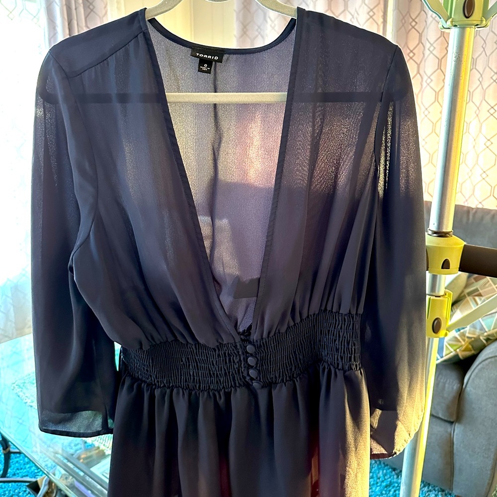 Sheer blouse from Torrid, size 16.